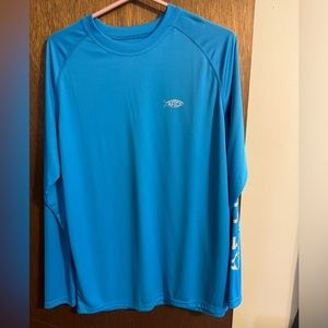 American fishing tackle men’s long sleeve fishing shirt size large